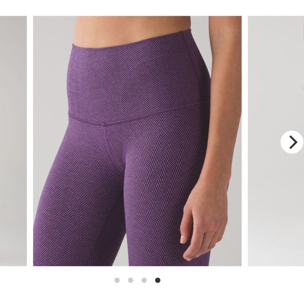 Herringbone Heathered Tender Violet Lululemon Wunder Under Pant NWOT